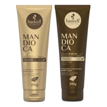 Imagem de Kit Mandioca 1 Leave in 240g 1 Ativador de cachos 240g Haskell