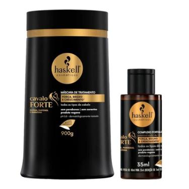 Imagem de Kit Cavalo Forte 1 Máscara 900ml 1 Complexo Fortalecedor 35ml Haskell