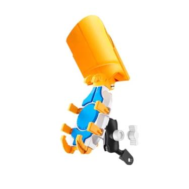 Imagem de MotiveTech Suporte de celular para motocicleta, estável, com rotação de 360 ​​graus, resistente, para smartphone, suporte para celular em bicicleta, Retrovisor Amarelo