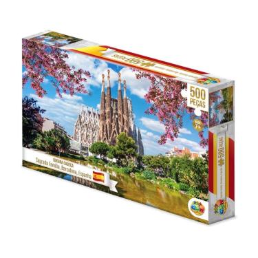 Imagem de Quebra cabeça 500 peças sagrada família, barcelona, espanha