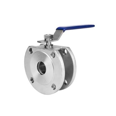 Imagem de MGAYTYOAG Q71F-16P Válvula esférica de flange Wafer 316L aço inoxidável válvula de esfera fina ultra-fina manual (G1)