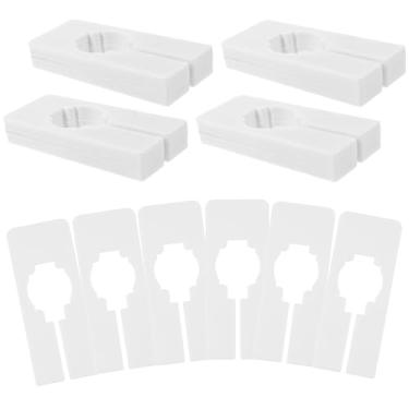 Imagem de 60 peças divisórias retangulares de plástico tamanho de armário reutilizáveis para escrita, divisores de rack de roupas, resistentes ao desgaste, sem deformação, separadores de roupas para pendurar em