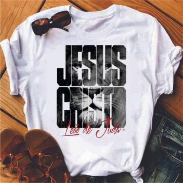 Imagem de Camiseta T-shirt Feminina Blusa Leão de Judá -  - loja dinka, m
