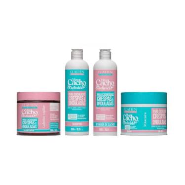 Imagem de Glatten Meu Cacho Definido Shampoo e Ativador e Máscara e Gelatina