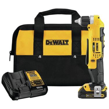 Imagem de Furadeira Angular sem Fio à Bateria 20V, DEWALT DCD740C1, Amarelo