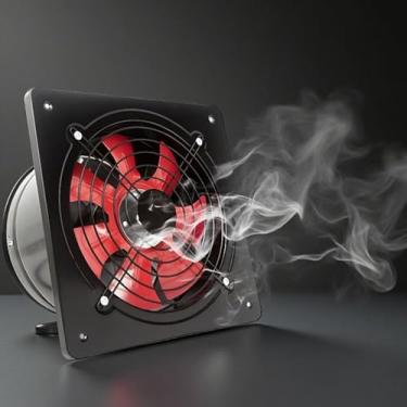 Imagem de 12 inches,Exaustor de Ventilação de Baixo Ruído 10-16 Polegadas para Parede, com Interruptor de Velocidade Ajustável, Fácil de Instalar e Limpar