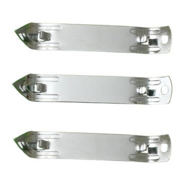 Imagem de Pacote com 3 abridores de lata de chave de igreja, abridor de garrafas cromado de aço resistente para casa e bar