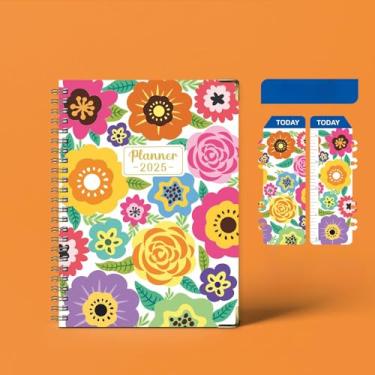 Imagem de Caderno de flores A5 (14,2 cm x 20,8 cm), diário floral, 70 folhas de papel, capa dura para escrever, caderno de esboço, presente, decoração