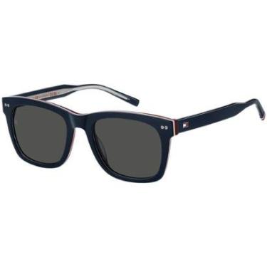 Imagem de Óculos de Sol Tommy Hilfiger Th 2184/S PJP - Azul 52-Masculino