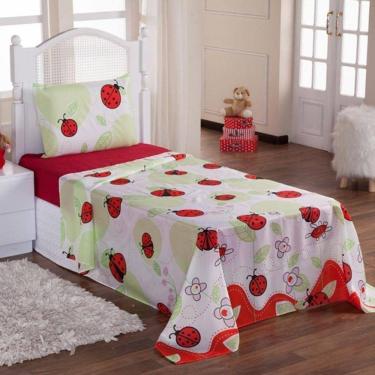 Imagem de Jogo De Cama Lençol Solteiro Infantil 3 Pecas - Joaninha