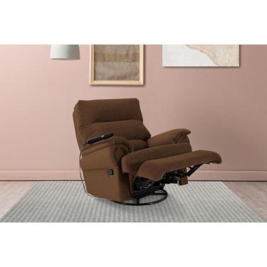 Imagem de Poltrona Reclinável C- Massagem P- Sala Mh 1217 Two Way Suede Marrom - Herval