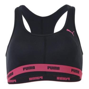 Imagem de Top Puma Nadador Com Bojo Feminino, Preto, M