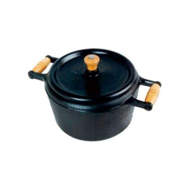 Imagem de Panela De Ferro Modelo Pressão 2 Alças De Madeira - 6 Lt