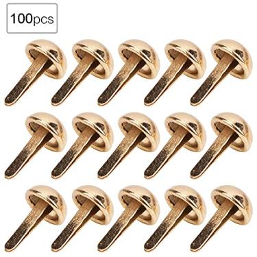 Imagem de Pssopp Pregos de Estofamento Em Forma de Cogumelo, Tachas Decorativas de Liga de Zinco, Pinos de Móveis de Estilo retrô para Decoração DIY e Projetos de Estofamento (ouro de 10mm)
