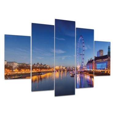 Imagem de Kit Placas Quadros Decorativos 5 Pçs 3d Borda Infinita