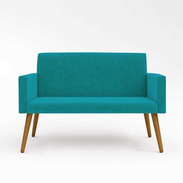 Imagem de Sofá Namoradeira 2 Lugares - Balaqui Decor Azul-turquesa