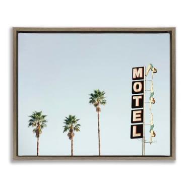 Imagem de Stupell Industries Diving Ladies Motel Sign Black Framed Floater Canvas Wall Art, design by Sisi and Seb, 17 x 21