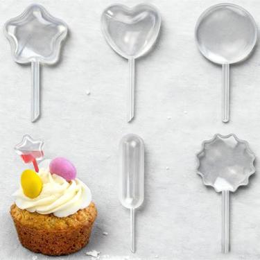 Imagem de Pipetas de decoração de bolos de 50 peças, conta-gotas de plástico variadas de 5 formas, aplicadores líquidos de precisão para cobertura, coberturas de sobremesas, guloseimas de festa