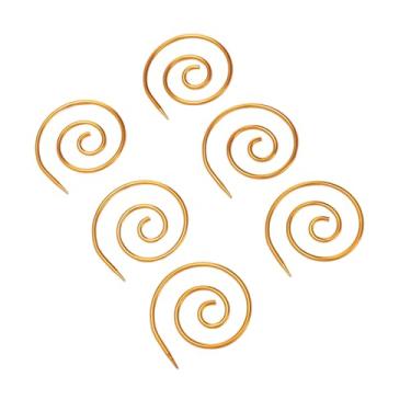 Imagem de SUNGOOYUE Agulhas de tricô de Cabo Espiral de Metal, Durável, Resistente à Ferrugem, Agulha Redonda para tricô, Linha de Costura para Iniciantes Em Casa, Pacote de 6 (Ouro)