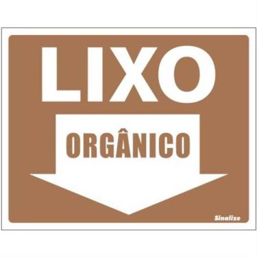 Imagem de Placa De Vinil Auto-adesiva 15x20cm Lixo Orgânico - 420 Ap - Sinalize Placa Vinil 15x20 (lixo Organico) Sinali 420ap