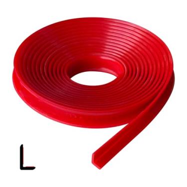 Imagem de Protalwell Acabamento De Canto Borracha Flexível Em Formato L - Descasque E Cole Bordas Para Parede Azulejo, Cor Vermelha, 20 Pés, Material Epdm