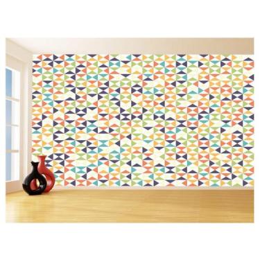 Imagem de Papel De Parede Geométrico Formas Linhas Cores 3,5M Gmt29 - Você Decor