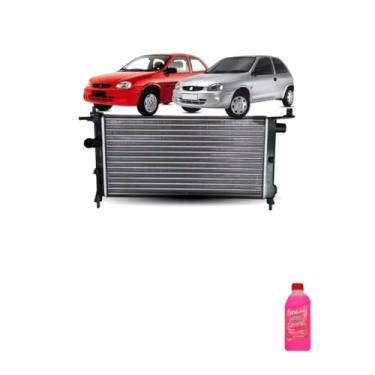 Imagem de Kit Radiador GM Corsa 1.0 1.6 8V S/AR 94> + Aditivo Radiador Visconde Rosa