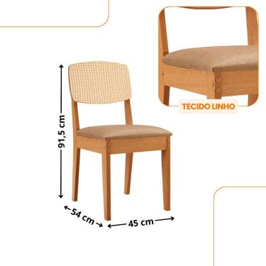 Imagem de Mesa De Jantar Isadora 180cm Tampo Mdf Vidro Com 6 Cadeiras Turim 07 /off / /serig Off