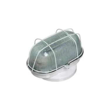 Imagem de Luminária Tartaruga Globo Ferro 60w Branco Lista Geral - JR Iluminação