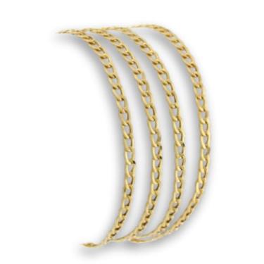 Imagem de Corrente Feminina Grumezinha Ouro 18K 750 50 cm, Elos 2,40 mm, Peso 3,30 g, Joia Autêntica com Certificado