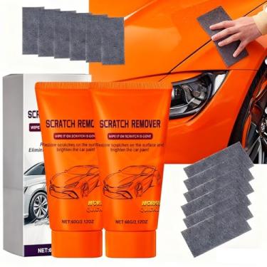 Imagem de Nano Sparkle Cloth Car Scratch Remover Paste for Vehicles, 2025 Upgrade Car Scratch Repair Kit to Erase Car Paint Scratches, Water Spots，Scuff Repair Polishing Wax Kit-2pcs (orange-701)