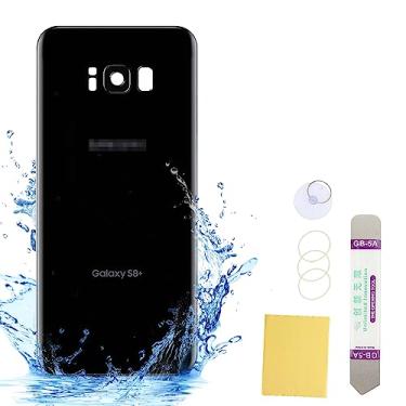 Imagem de UooFide Capa de vidro de tela traseira compatível com Samsung Galaxy S8+ substituição 6,2 polegadas SM-G955 Todas as operadoras com manual de instalação + kit de ferramentas de reparo (preto