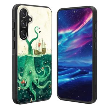 Imagem de GFEWYTJYJ Capa para Galaxy S25 FE, [proteção contra quedas de grau militar] Capa de telefone antiderrapante resistente à prova de choque para Samsung Galaxy S25 FE 6,7 polegadas 2025, polvo marinho