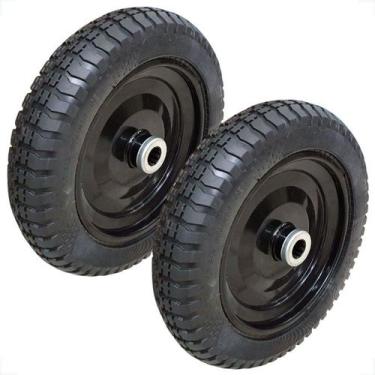 Imagem de Kit 2 Pneus Maciço TPu Reforçado 3508 Rolete carrinho Mão - BUFFALO