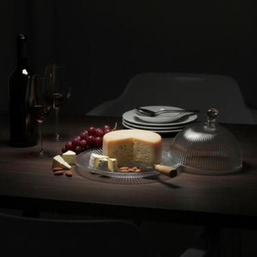 Imagem de Queijeira Graffiato 14cm Mini Vidro Com Prato E Cúpula - Hauskraft