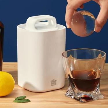 Imagem de Forma De Gelo Grande Transparente Para Cubos De Gelo, Bandeja De Gelo 