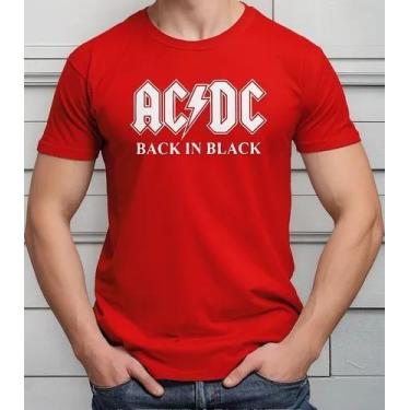 Imagem de Camiseta Camisa Adulto Masculina Feminina Algodão Banda de Rock AC DC 
