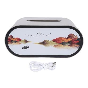 Imagem de Fafeicy Luz Noturna da Caixa de Tecido, Capa de Caixa de Tecido LED de 3 Cores Com Bateria de 1200mAh, para Penteadeira de Cabeceira de Quarto, Balcão de Hotel (B)