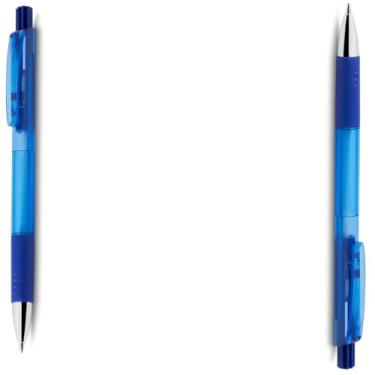 Imagem de Caneta Esferográfica Retrátil com Grip, Escrita Azul, Plástico, Kit com 1 e 2 Unidades (Kit 2 Azul)