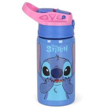 Imagem de Garrafa squeeze térmica infantil Stitch Disney Luxcel 500 ml - azul