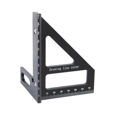 Imagem de Régua De Medição De Ângulo 3D Em Alumínio Vermelho, Esquadro De 45 E 9