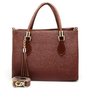 Imagem de Bolsa Feminina Média Transversal de Ombro (CARAMELO)