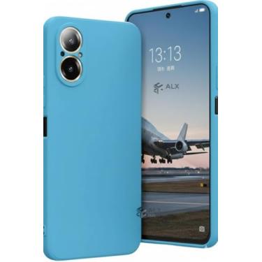 Imagem de Capinha Silicone Premium para Realme C67 – Interior Aveludado, Proteção de Câmera e Toque Macio Antichoque (Azul Bebê)