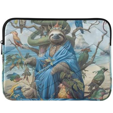 Imagem de Capa protetora para notebook bicho preguiça engraçada universal 13-14 polegadas capa para laptop para Macbook Air Sleeve 13 polegadas