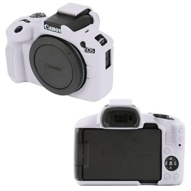 Imagem de Leayjeen Capa protetora de silicone compatível com câmera Canon EOSR50, câmera R50, capa macia protetora de silicone, com capa de lente removível para fotografia (rosa gelatina)