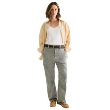 Imagem de Calça Hering Jeans Feminina Barrel Listrada-Feminino