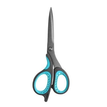 Imagem de Tesoura resistente de 20 cm, lâminas de aço inoxidável ultra afiadas com alças confortáveis, tesoura multiuso para escritório, casa, escola, costura e artesanato