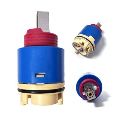 Imagem de BOVZOR Cartucho de substituição de balanceamento de pressão para RK7300-CART-3P, cartucho de torneira de latão resistente compatível com torneiras comerciais Z-7300 e válvulas de chuveiro, OE JH02BJ