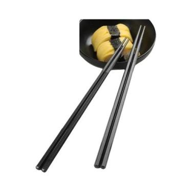 Imagem de Conjunto De Hashis Japoneses Pretos Resistentes a Altas Temperaturas, 