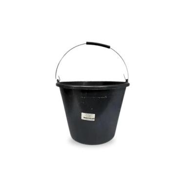 Imagem de Balde Plástico Com Alça De Metal Reforçado Para Obra Construção 12 L -